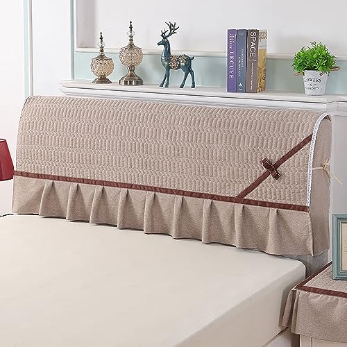 RTYHN Bed Headboard Cover, Headboard Slipcover Velvet Thickening Stretchy All-Inclusive Headboard Protection Cover for Bedroom Decoration