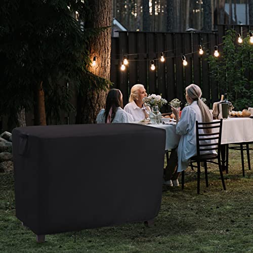 Hohong 52 inch Outdoor Prep Table Cover for Keter Unity XL Portable Table and Storage Cabinet,Waterproof BBQ Prep Table Cover and Bar Cart Cover