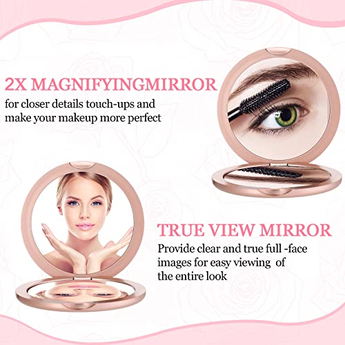 Tatuo Birthday Gifts for Women Compact Makeup Mirror Small Gifts for Women Inspirational Pocket Mirror Gift for Valentine's Day Christmas Mother'