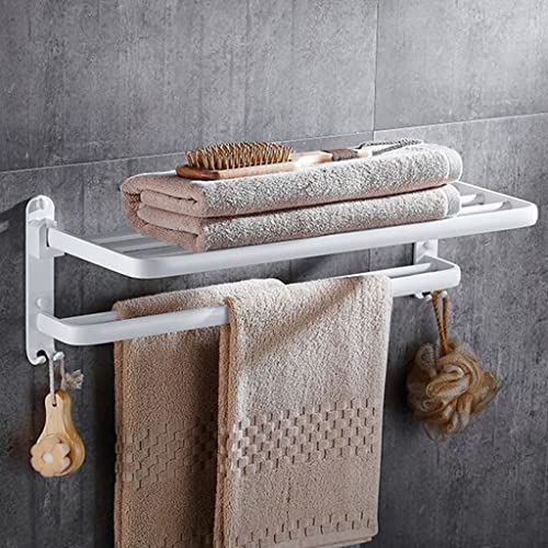 HIGOH Towel Racks,Bathroom Towel Rack Wall Mounted Towel Holder,Bathroom Accessories,Aluminum Folding Towel Rack,Towel Holder,Bath Hardware Bakin