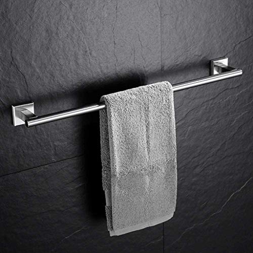 EYHLKM Bathroom Towel Bar Rack, Stainless Steel Wall Mounted Bath Single Towel Hanger, Matte Finish