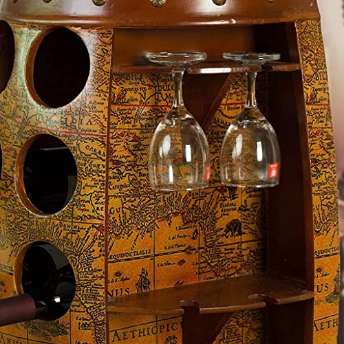 PIBM Floor-Standing Wine Barrel Stable Home Display Stand Wine Cellar Storage Box Creative Decor J1116