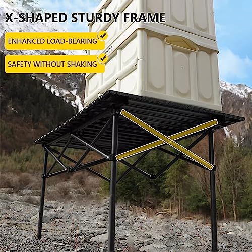 Olrla Roll up Picnic Table and 4 Foldable Chairs Set for Kids and Teens, Beach Party, RV Travel, BBQ, Maple Leaves