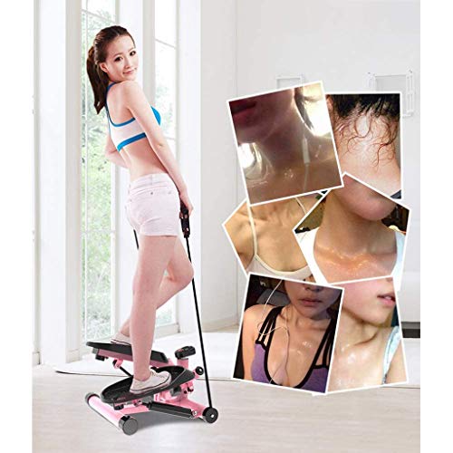 LLRYN Mini Stepper Machine, Stepper Exercise Machine with Resistance Bands and LCD Monitor Household Mini Multifunctional Exercise Equipment