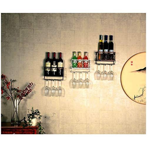 Stylish Simplicity Industrial Metal Wall-Mounted Wine Glass Holder Black Vintage Stylish Simplicity Champagne Glass Wine Glass Goblet Holder 80X2