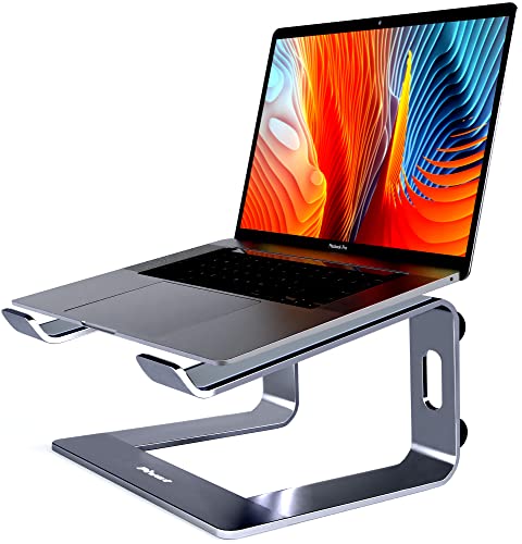 Laptop Stand for Desk, Computer Stand for Laptop, Laptop Riser - Apple Macbook Stand, Dell, HP, Macbook Pro Air - Grip Pads and Cable Management