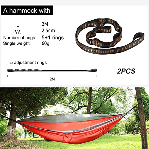 Hammock Straps 2 Pack 2M Outdoor Camping Hammock Tree Accessories Yoga Swing Hanging Belt Heavy Duty Extension Loop Suspension System With 2 Cara