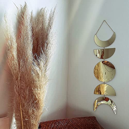 Moon Cycle Wall Decor | Acrylic Decorative Moon Phase Mirror Boho Wall Hanging | Bohemian Decor for Bedroom |Preppy Aesthetic Mirror Decorations