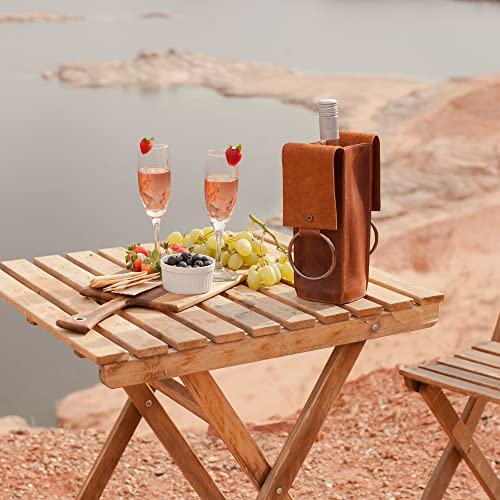 Londo Genuine Leather Wine Bottle Holder and Carrier