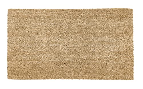 LucaHome Natural Coconut Doormat, 70 x 40 cm, with Non-Slip Backing, Smooth Coconut Mat, Absorbent, Ideal for Exterior Doors or Hallways