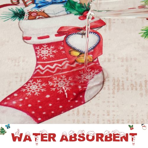 ASPMIZ Christmas Door Mat Outdoor, Christmas Stockings Area Rug Doormat Non Slip, Winter Absorbent Doormat Indoor Entrance, Low-Profile Door Rugs