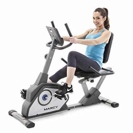 Marcy Magnetic Recumbent Exercise Bike with 8 Resistance Levels