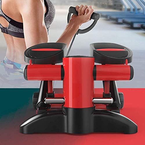 TWDYC Mini Stepper Air Climber Step Fitness Exercise Machine with Resistance Band and LCD Display
