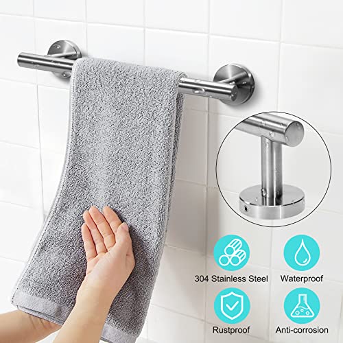 Towel Rail Wall Mounted 304 Stainless Steel Brushed Finish Towel Holder Single Towel Bar Small Towel Rack for Bathroom and Kitchen 30cm (Brushed