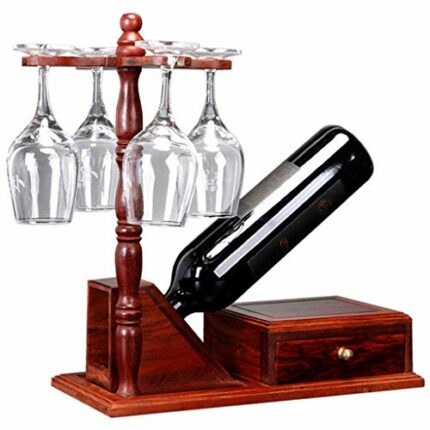 ZYZMH Mahogany Creative Chinese Wine Rack African Red Sandalwood Hanging Goblet Rack Wine Glass Rack Wine Rack Cabinet Decoration