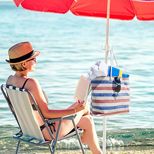 Mikytoper Beach Parasol Base, Spiral Sand Anchor for Parasols, Beach Parasol Stand Screw Anchor with Handle for Beach/Sand/Grass/Land, for 25-37