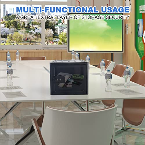 Lockable Box, Clear Lockable Storage Box for Food,Tech and Home Safety, Medicine Lock Box for Safe Medication,Lockable Storage Bin, Tablet Phone