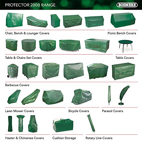 Bosmere Protector 2000 | Extra Large Parasol Garden Umbrella Cover | L 235cm circ.130cm | Waterproof, Wipe Clean, Heavy Duty | 2 Year Guarantee |