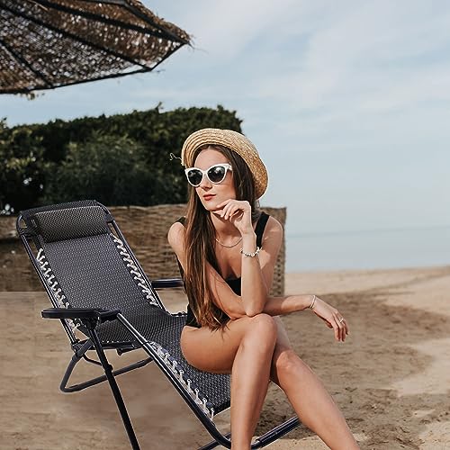 SKHAOVS 4 Pieces Universal Zero Gravity Chair Repair Cord Kit 1.3m/2m Replacement Elastic Cords Repair Tool Kit for Garden Chairs Repairing Zero