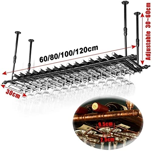 KEppd Wine Rack Hanging Shelves Height Adjustable Bottle Rack Floating Shelves Ceiling Wine Rack Wine Rack Wall Mounted Easy To Install Wine Glas