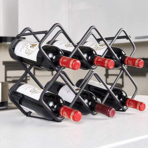 SCKTFS Stackable Wine Rack - Classic Style Wine Racks for Bottles - Perfect for Bar, Wine Cellar, Basement, Cabinet, Pantry, Etc (Color : Argento