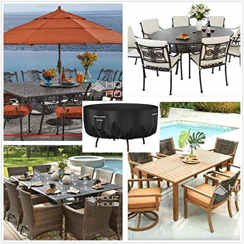 Outdoor Table Chair Covers Waterproof Round Garden Patio Set Cover Large size UV Resistant Rain/Snow Protection for Outdoor Patio Table and Chair