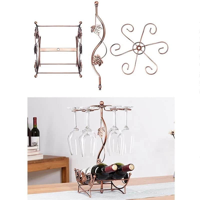 maozi Maple Leaf Wine Rack Wine Holder Stand Hanging Drinking Stemware Rack Shelf Wine BottleCup Display Holder Home