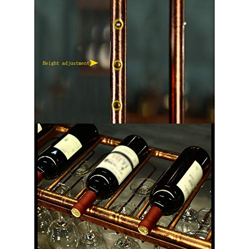 PIBM European Style Suspension Fashion Creative Wine Glass Rack|Wine Rack|Ceiling|Wine Bottle Rack Bar|Restaurant|Bar Counter|Goblet Holder Adjus