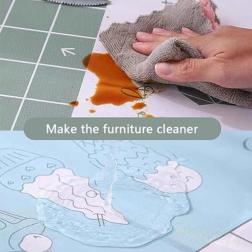 ramoni Pvc Table Cloth,180 * 137cm Leaf Tablecloth PVC TableCloth Plaid Wipeable Tablecloth Rectangular, Resistant,Waterproof,Oil-proof Gingham T