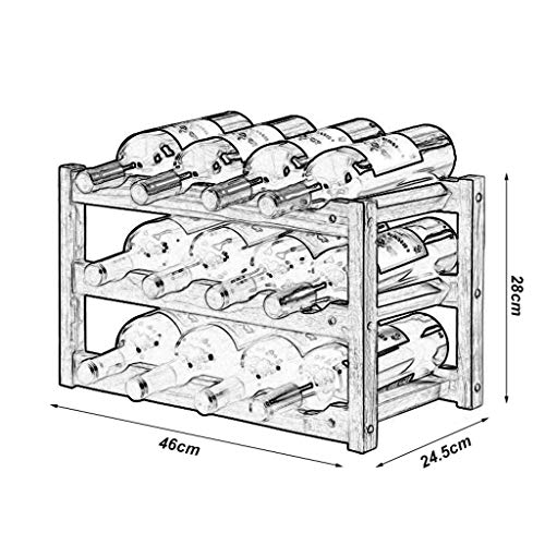 NEOCHY Wine Rack Household Solid Wine Multilayer Restaurant Cabinet Display Rack Storage Rack/Chal Grill Color