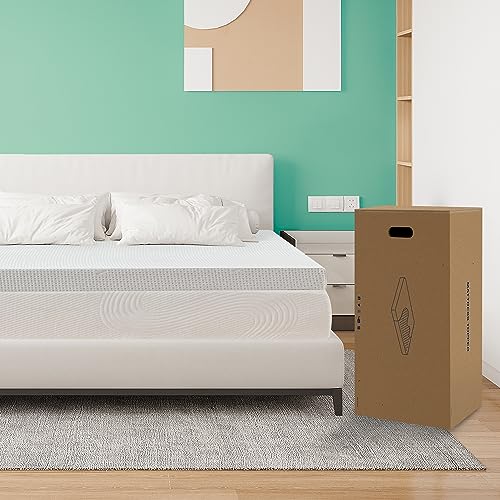 CHUN YI 3 inch Thick Double Memory Foam Mattress Topper With Anti-Slip Ventilated Hypoallergic Bamboo Cover, Soft Flexible Memory Foam Design For