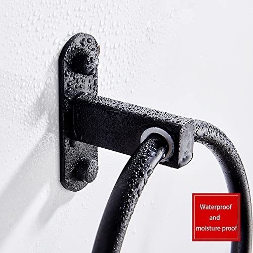 HIGOH Towel Racks,Towel Holder Bath Towel Holder, Bathroom Hand Towel, Hand Towels Holder, Aluminum round Towel Bar, Washroom Wall Mounted Bath H