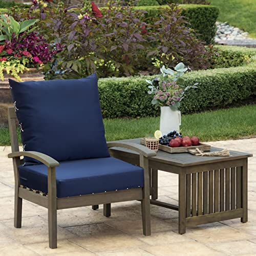 Nigoone Outdoor Cushions Set for Patio Furniture, 24×24 Deep Seat and Back Cushions, Replacement Patio Chair Cushions with All Weather Removable