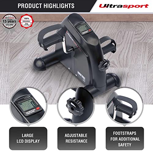 Ultrasport Mini Bike, Compact Exercise Bike, Arm And Leg Exerciser, Pedal Exerciser Ideal For Seniors