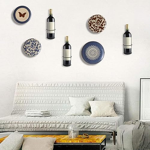 Kichvoe Wine Bottle Holder Wine Bottle Holder 2pcs Wall Mounted Wine Rack Spiral Wine Bottle Display Holder Metal Hanging Wine Rack Organizer for
