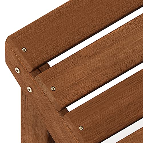 Furinno Small Hardwood Adirondack Footstool in Teak Oil, Wood, Natural, 45.21 (W) x 33.27 (H) x 42.67 (D) cm