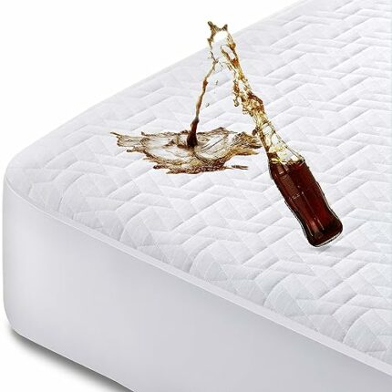 100% Waterproof Mattress Protector Small Twin Size, Bamboo Mattress Pad Cover Cooling Bed Cover 3D Air Fabric Breathable Smooth Soft Noiseless, 8