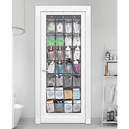 NEUSID 28 Pockets Large Pockets Over the Door Shoe Storage Organiser, Back of the Door Shoe Rack Hanging Shoe Holder for Wardrobe Door Complete w