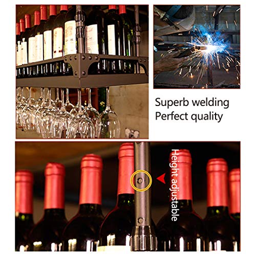 Stylish Simplicity Wine Rack Simple Style Retro Wrought Iron Metal Household Glass Wine Glass Multi-Function Wine Rack - Restaurant Kitchen Bar A