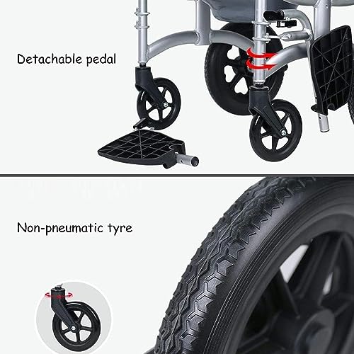 CNAOHGHN Portable Toilet Potty Chair for Elderly Medical Rolling Chair Bathroom Stool Waterproof Shower Accessible Transport Mobile Toilet Home W