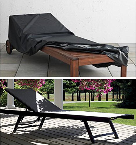 Kaxich Sun Lounger Cover, Waterproof Outdoor Garden Sunbed Recliner Protective Cover Patio Furniture Cover 208 x 76 x 41/79cm (82" Lx30 Wx16/31 H