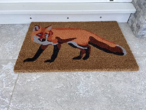 Marissa's Garden & Gift Extra Thick 2cm deep Doormat Indoor/Outdoor | Non Slip Bold Fox Design Entrance Welcome Mat (Wildlife) 60 x 40 x 2cm