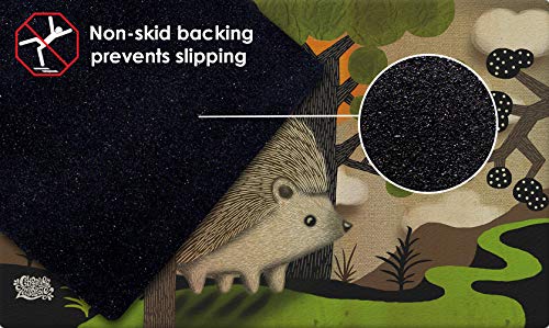 Toland Home Garden Happy Hedgehog 18 x 30 Inch Decorative Cute Floor Mat Animal Forest Doormat