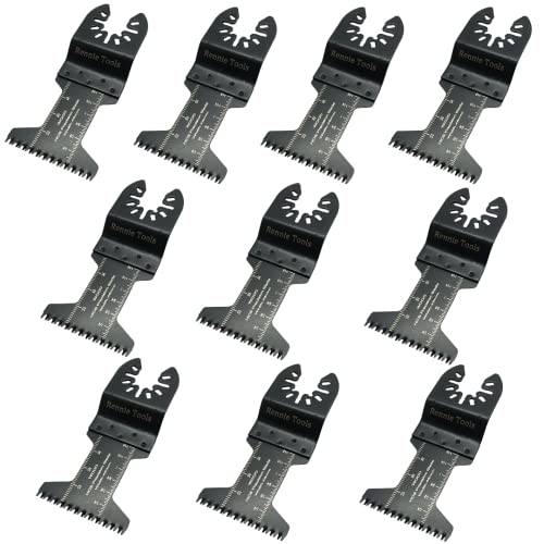 Pack of 10 x 45mm Wide Coarse Oscillating Multi Tool Blades/Wood Cutter Saw Blades Set Compatible with Dremel Fein Multimaster Makita Stanley Wor