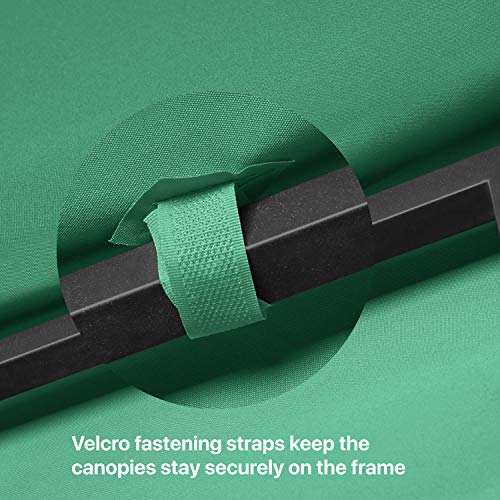 Flexzion 8x8 Gazebo Canopy Replacement Top Waterproof Cover - Outdoor Gazebo Canopy Cover - Double Tier UV30 Cover for Canopies, Garden, Patio, Y