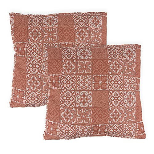 Gardenwize - Pack of 2 Outdoor Scatter Cushions, Garden Furniture Cushions - Covers & Pillows (Gold Palm)