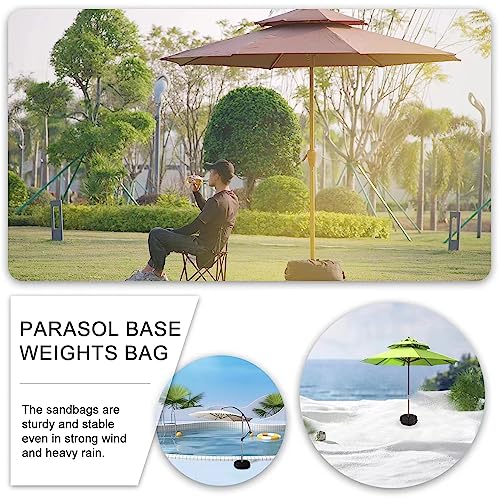 Flagest Parasol Base Weights Bag, Heavy Duty Umbrella Sand Base Up to 88lb,Side Opening Sturdy Sunshade Base Stand Sandbags,Outdoor Parasol Weigh