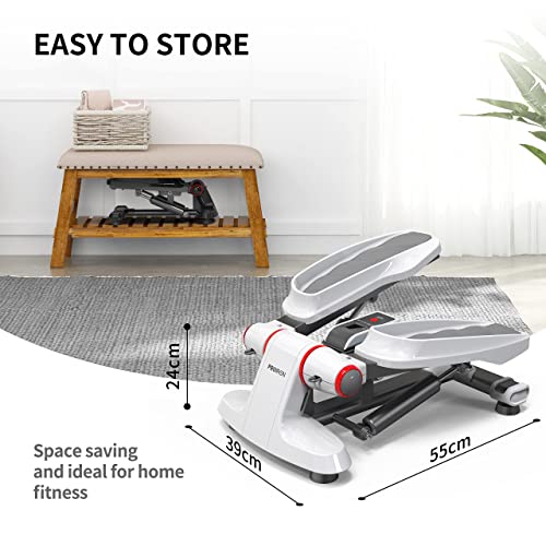 PROIRON Steppers for Exercise, Mini Stepper Machine with Display, Step Exercise Machine with Resistance Bands for Home Workout, Up Down Stair Cli