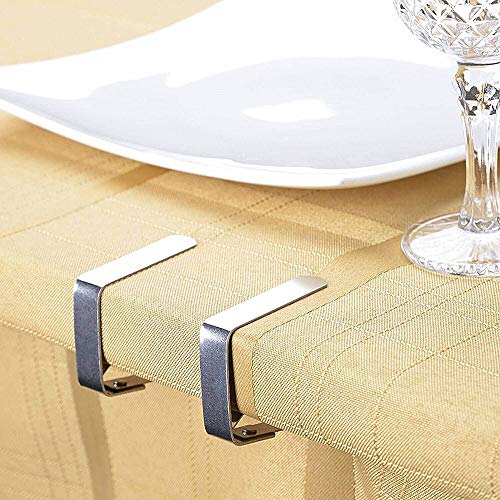 TRIXES 8PC Pack of Stainless-Steel Tablecloth Clips - Adjustable Metal Clips – Perfect for Table Buffets Food Platters Parties BBQ’s Home and Out