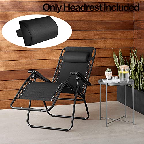 Ostlttyn Zero Gravity Chair Replacement Pillow Headrest with Elastic Band, Universal Soft Removable Padded Cushion for Zero Gravity Lounge Chair,